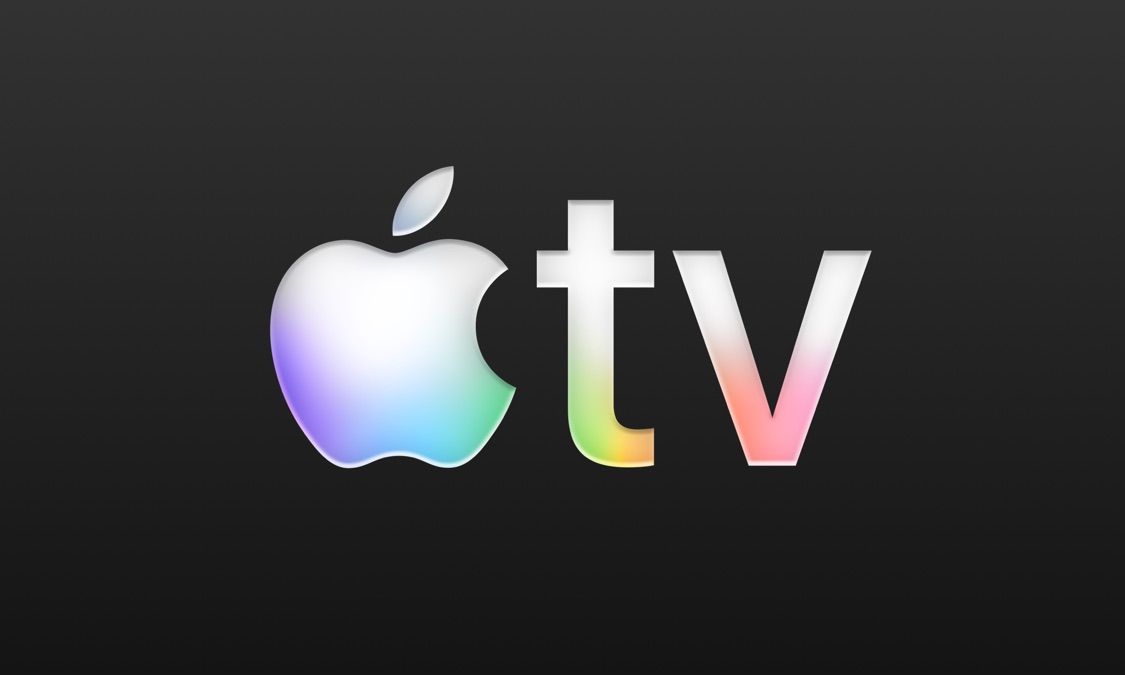 검은 배경의 Apple TV 공식 로고